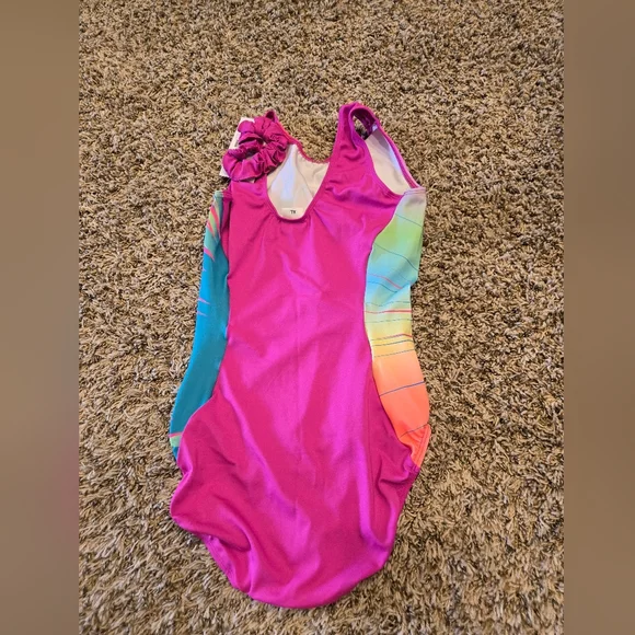 AL GK Elite Leotard Color Burst Rainbow - Picture 2 of 2